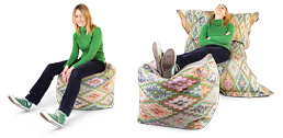 Варианты использование кресла-пуфика серии Cube