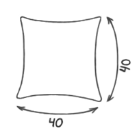 Размер подушки серии Square